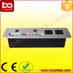 Black/Silver 4-Star Hotel Room Guest House Wall Mount Hotel Media Hub Socket for