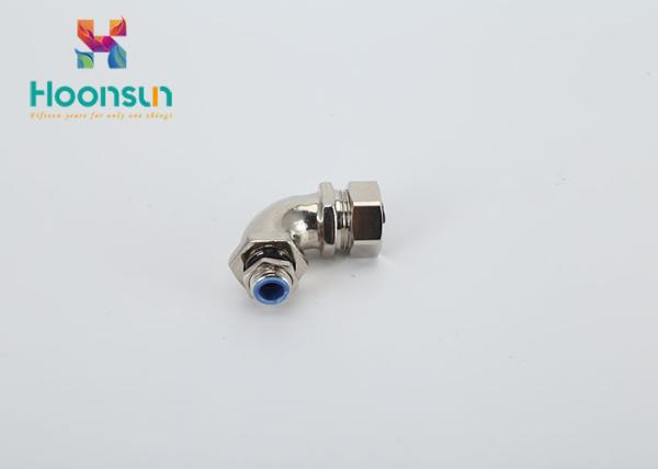 Buy cheap 90 Degree Flexible Conduit Fittings Elbow Metal / IP66 Metric Brass Cable Gland from wholesalers