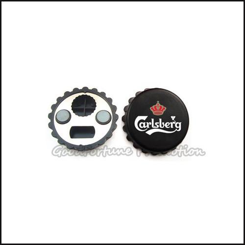 Buy cheap customed promotional gift printed logo fridge magnetic bottle cap cover lid opener gift from wholesalers