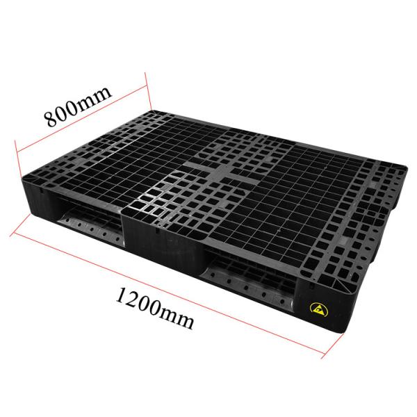 Buy cheap 1200*800*140mm ESD Stacking Black Plastic Electronic Pallet For Industry from wholesalers