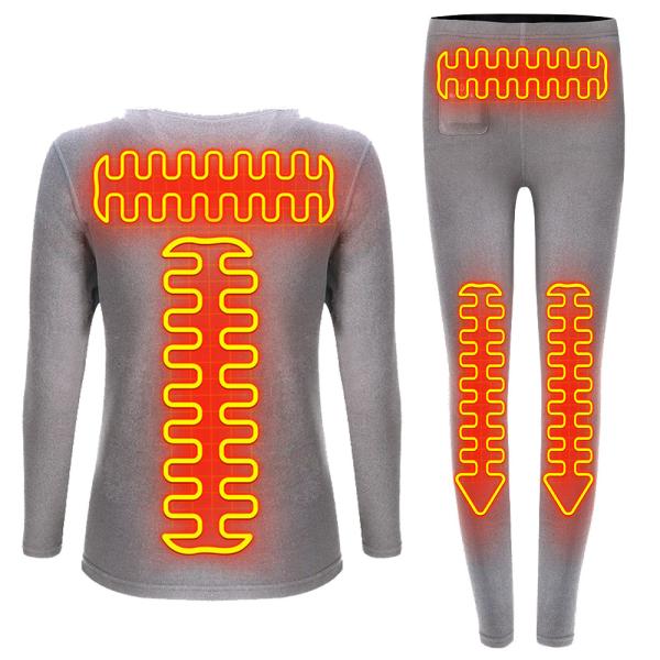 Buy cheap Winter Heating Clothes Electrical Warm Base Layer Top and Bottom Underwear Soft Material for Women from wholesalers