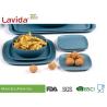 Buy cheap Food Safe Durable Bamboo Fiber Dinnerware , Square Navy Blue Bamboo Tableware Set from wholesalers