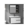 Buy cheap Luxury Floating Bathroom Vanity Supplier Mirror Cabinet Modern Matte White Wall Mounted Bathroom Vanity Set from wholesalers