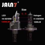JALN7 Car Led Headlight H4 60/55W 12000LM 6500K High Beam Low Beam Bulb 12V