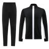 Buy cheap Training Retro Football Tracksuits Black Full Zip Soccer Training Set from wholesalers
