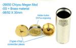 e cig 2014 mech mod fit for 26650 battery ss/brass chi you megan 1:1 chi you