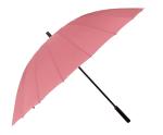 Pink Collapsible Golf Umbrella Manual Open Fibreglass Shaft 190T Pongee Fabric