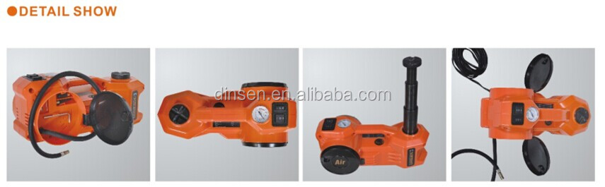 Portable bike tyre pump with pressure gauge electric hydraulic jack