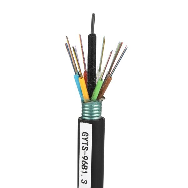Buy cheap Outdoor GYTS Fiber Optic Cable with 144 Cores and Durable FRP/Steel Wire Reinforcer from wholesalers