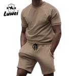 Cotton Jogging Men Sportswear Set Gym Tracksuit Drawstring 2 Piece Track Suit