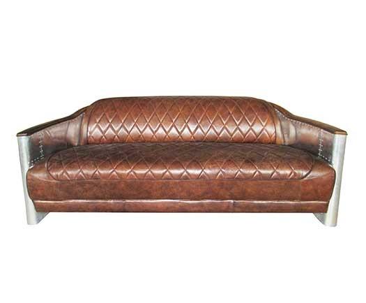 Buy cheap 1-2-3 Seater Diamond Vintage Aviator PU Leather Sofa from wholesalers