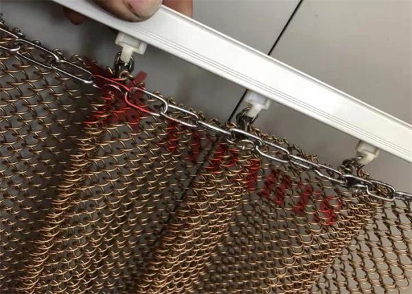 Buy cheap Aluminum Chain Link Metal Mesh Curtain Copper Color For Decorative Room Divider from wholesalers