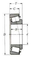 NSK Sealed Tapered Roller Bearings , Tapered Roller Thrust Bearing 33012