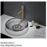 Buy cheap Vessel Shape Luxury Crystal Glass Basin Sink Counter Top Round for Bathroom from wholesalers