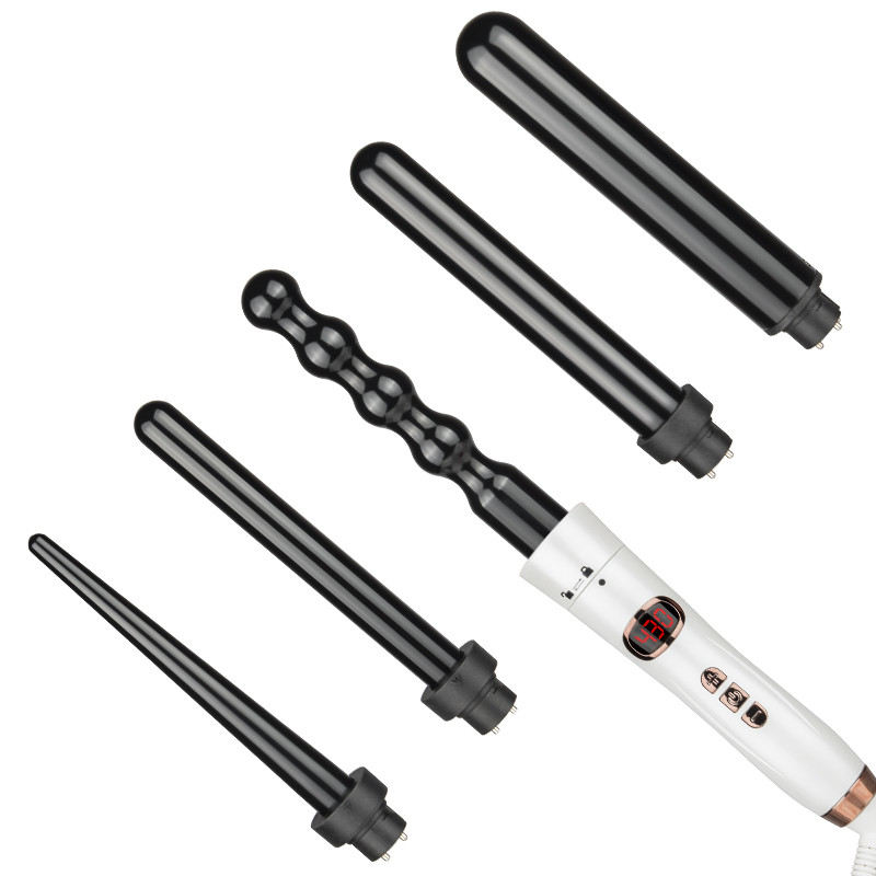 140-430F Hot Hair Tool , 5 In 1 Interchangeable Hair Curler with LED Display