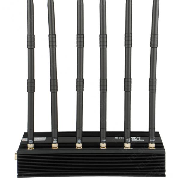 Quality Desktop 6 Antenna WIFI Signal Jammer 5 - 20 Meter Jamming Range Durable for sale