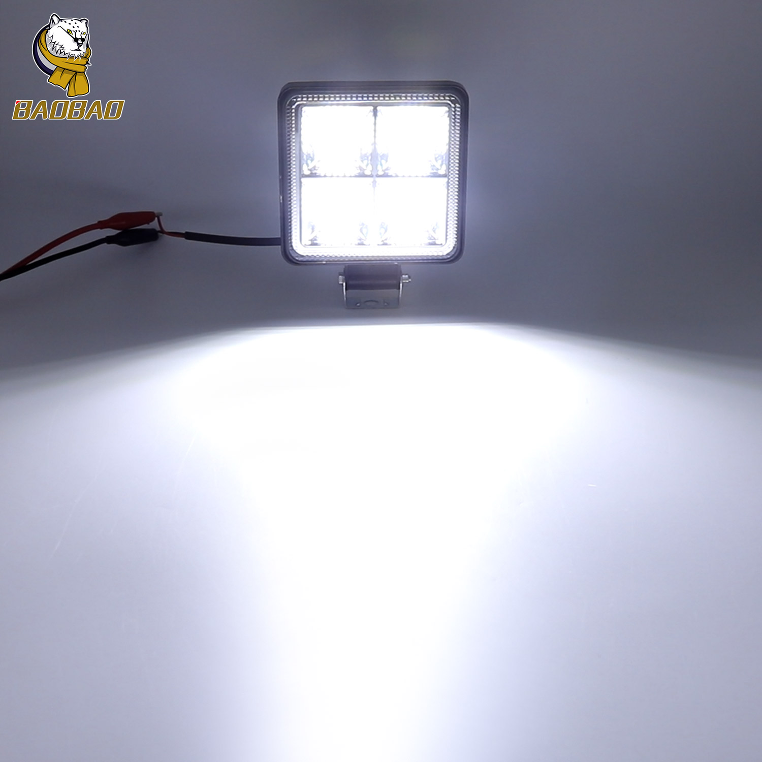 4 inch 64 LED 48W Square Spotlight Outdoor Car LED Work Light