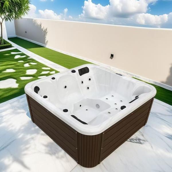Buy cheap OEM Spa Factory 5 Person Massage Whirlpool Jacuzzier Outdoor Hot Tub With Automatic Cleaning System from wholesalers
