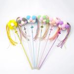 Lovely Design Interactive Cat Toys Acrylic Material Cat Stick Toy With Bell