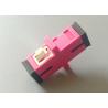 Buy cheap OM4 SC Pink 50μm High precision dimension Fiber Optic Adapter with flange from wholesalers