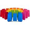 Buy cheap Solid Color Party Favor And Wrapped Treat Bags Blue, Red, Green, Yellow, Orange, Pink For Birthdays from wholesalers