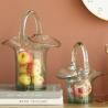 Buy cheap Clear Polished Baskets Hand Blown Decorative Glass Vases from wholesalers