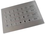 28 keys waterproof stainless steel metal numeric keypad for self - service