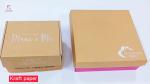 Brown Kraft Corrugated Boxes Watermark White Logo Varnish Kraft Paper Shoe Box