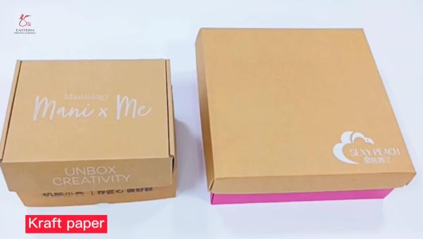 Buy cheap Brown Kraft Corrugated Boxes Watermark White Logo Varnish Kraft Paper Shoe Box from wholesalers