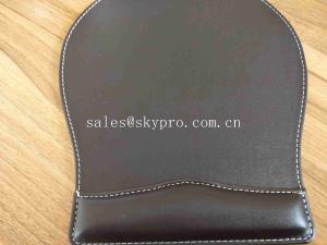 China OEM Customized Printing Office PU Leather Mouse Mat Fashion Computer Mouse Pad on sale