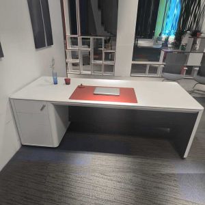 Buy cheap Luxury White Mdf CEO Ergonomic Executive Manager Desk With Drawers from wholesalers