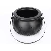 Buy cheap 1200ML Black PP Bucket Custom Candy Jars Plastic Containers For Holloween product
