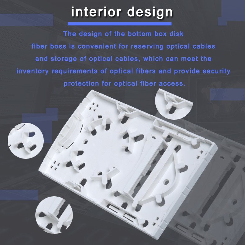 2 Core Mini FTTH Distribution Terminal Box Flame Retardant SC APC Adapters Include