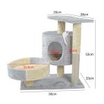 Multi Level Condo Wooden Cat Climber Tower Sisal Large Cat Scratching Post