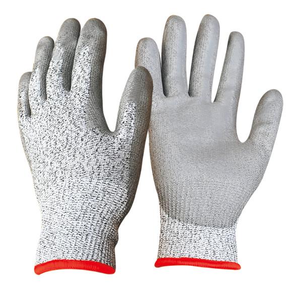 Buy cheap String Cotton Knitted Cut Resistant Pu Gloves Ultra Firm Food Grade from wholesalers