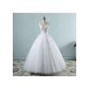 Buy cheap Sleeveless Floor Length Lace Tulle Wedding Dress With Beading Bandage Back Style from wholesalers