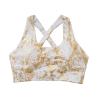 Buy cheap Oem Factory Manufacturer Custom Logo Bras Gold Snake Print Cross Back Yoga Bra from wholesalers
