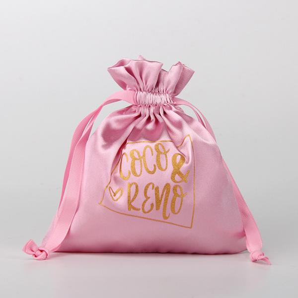 Buy cheap Satin Hair Packaging Drawstring Silk Bags For Hair Extensions from wholesalers