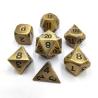 Buy cheap Champagne Gold Color Metal Polyhedral Dice Desktop Game Dice Set from wholesalers