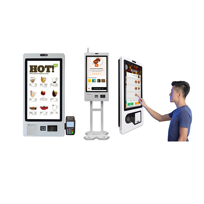 Wall Mounted Android Self Ordering Kiosk Restaurant Touch Screen Food Ordering Kiosk Machine