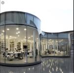 Building Tempered Office Wall Glass Curve Shape SGCC Certificated