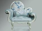 Morandi Modern Classic Leisure Armchair Purple Blue Yellow Fabric Wingback