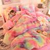 Buy cheap Modern Style Rainbow Color Shaggy Mink Velvet Crystal Velvet Bedding Duvet Cover Sets from wholesalers