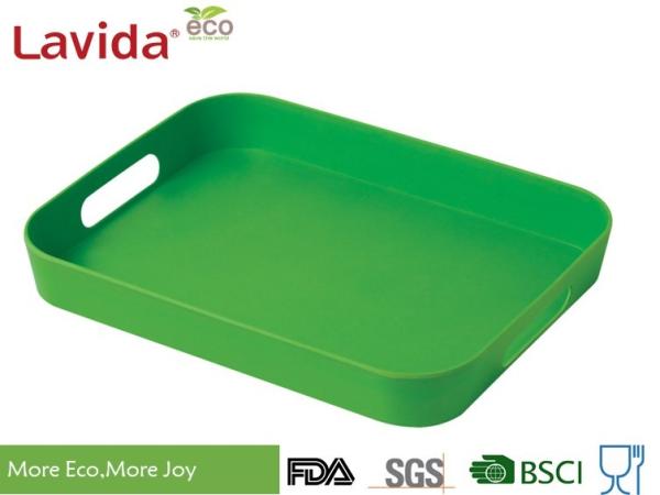 Buy cheap Fancy Durable Green Bamboo Fiber Tray Non - Flammable With Delicate Appearance from wholesalers