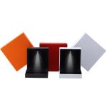 9*9*3.5cm Jewelry Box Organizer with Logo Baked Lacquered Black Rimmed LED Ring