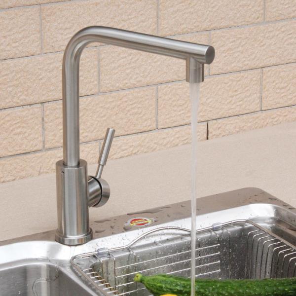 Buy cheap Cupc 360 Degree 304 Stainless Steel Kitchen Faucet Deck Mounted from wholesalers