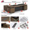Buy cheap Extendable Wooden Executive Desk Customized Office Furniture for President and Staff from wholesalers