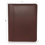 Personalized Leather Padfolio With Zipper , Professional Leather Business