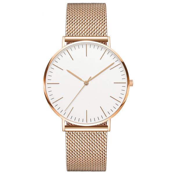 Buy cheap Mineral Crystal Rose Gold Minimalist Waterproof Watch Japan Movt Quartz Sr626sw from wholesalers