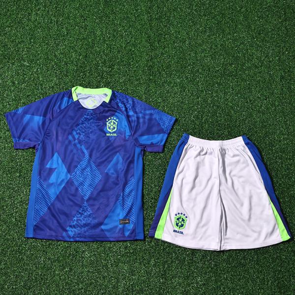 Brazil National Team 2025-2026 Season Childrens Away Jersey Lightweight Quick